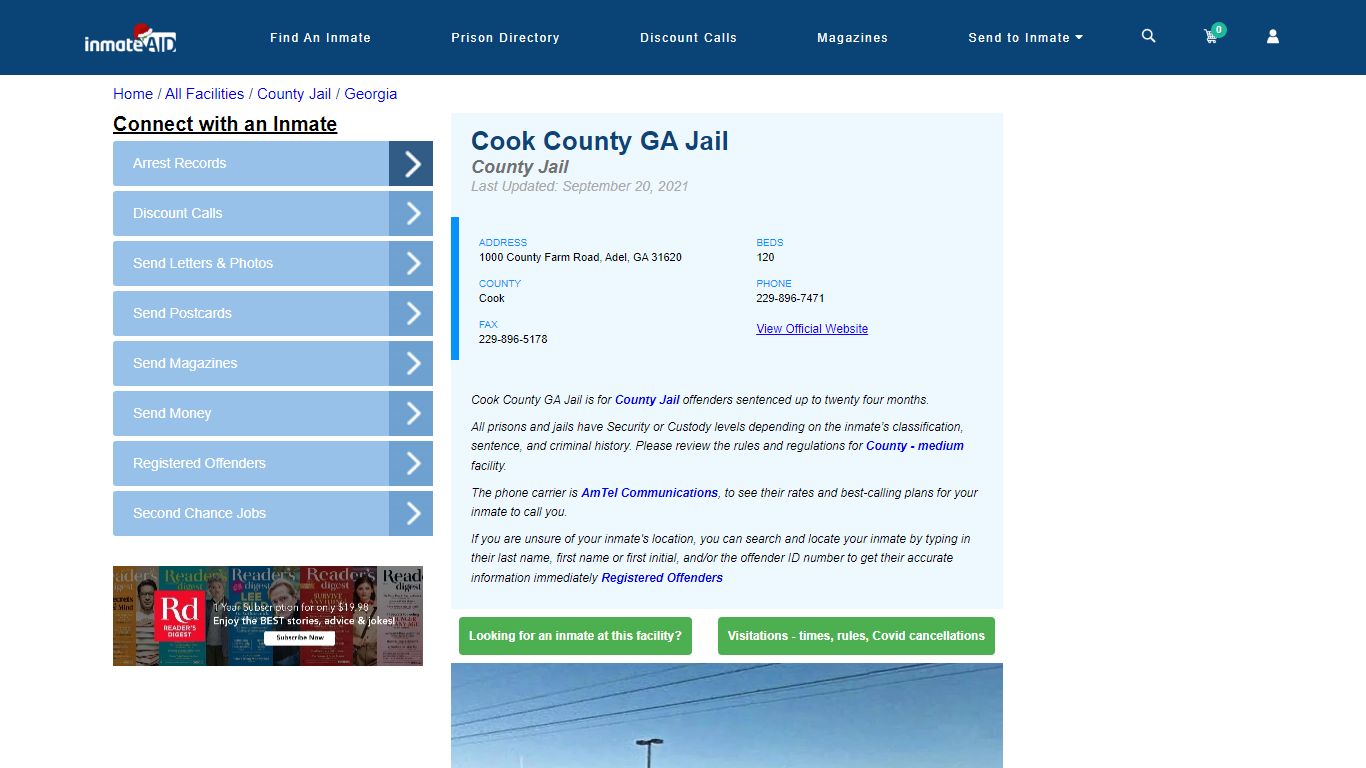 Cook County GA Jail - Inmate Locator - Adel, GA